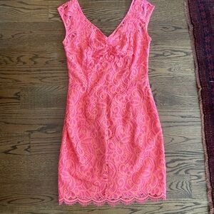 Lilly Pulitzer Pink Rosaline Lace Mini Cocktail Dress